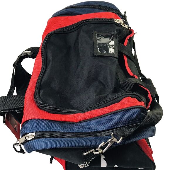 USA Tai Kwon Do Vision Deluxe Equipment Bag Black Red Blue 17"X 10"X 12" - Picture 10 of 15